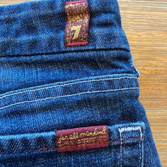 Seven A Pocket‎ size 27 flare medium wash lowrise boho retro denim jean - Picture 4 of 7